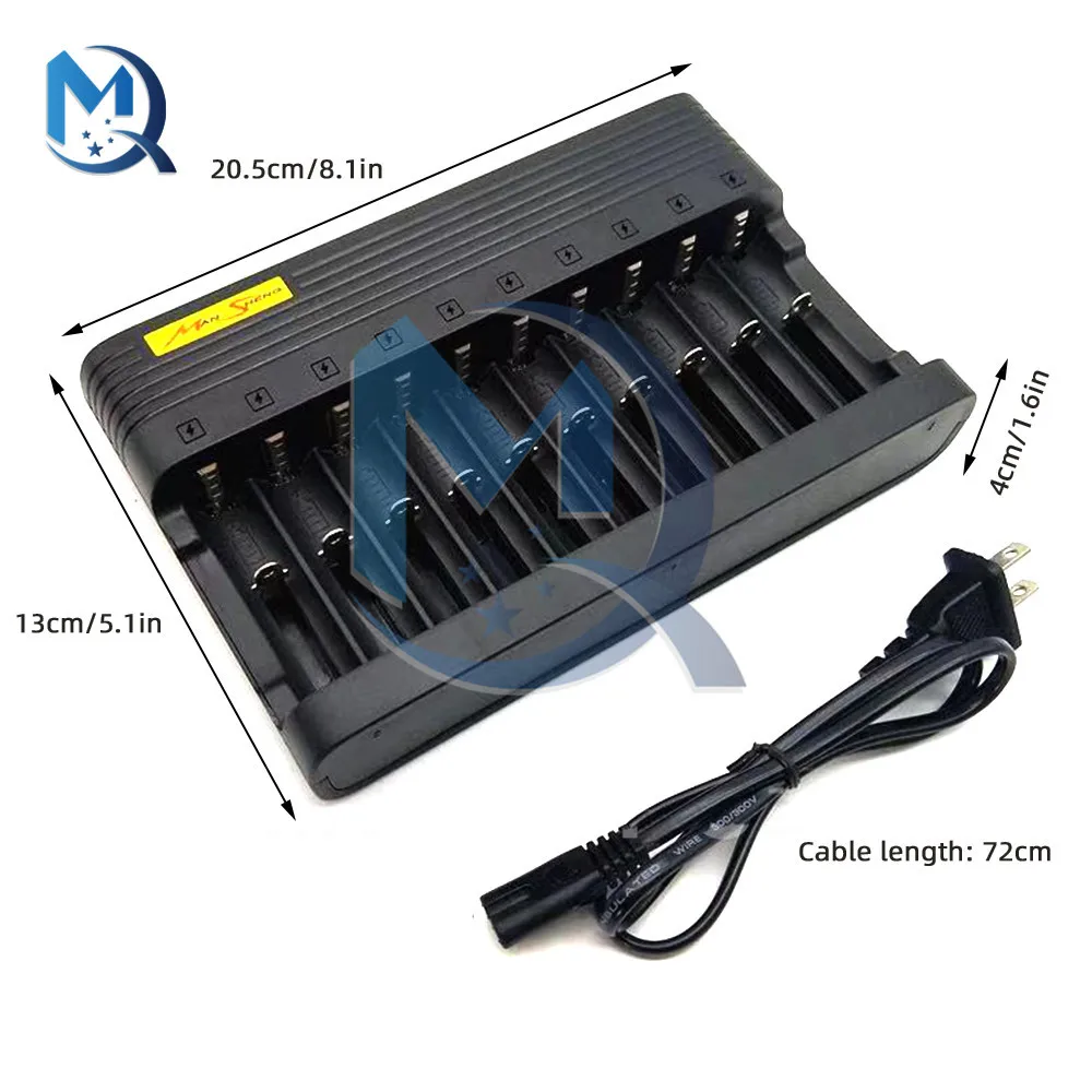 Зарядное устройство для литий-ионных аккумуляторов 18650 10 слотов USB