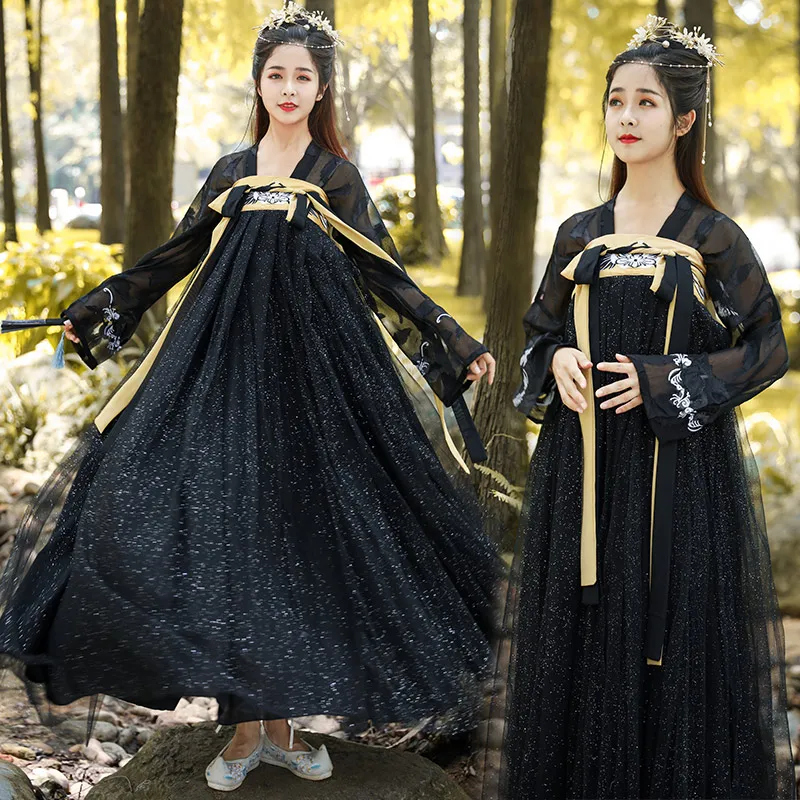 2020 Hanfu Женская одежда в традиционном китайском стиле летние повседневные Костюмы