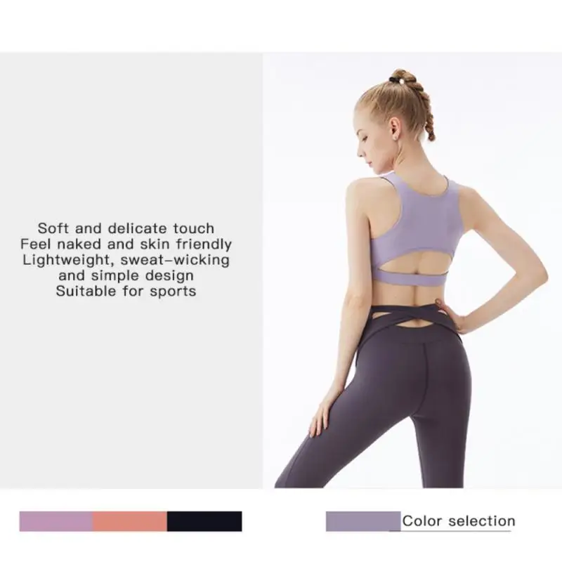 

Ladies Shockproof Yoga Vest Fitness Sling Gather Beautiful Back Underwear Running Racerback Wirefree Padded Underwear Vest