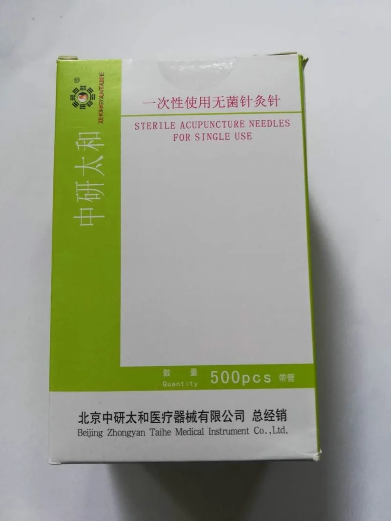 Аутентичная иглоукалывающая игла zhongyantaihe 500 шт. одноразовая Стерильная
