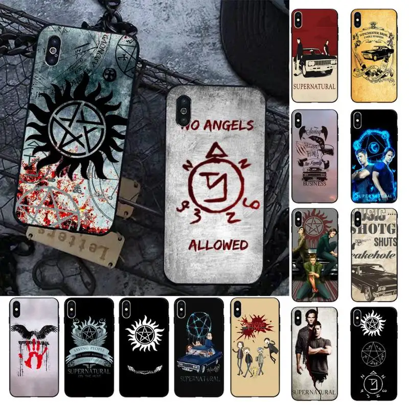 

FHNBLJ Supernatural Phone Case for iPhone 11 12 13 mini pro XS MAX 8 7 6 6S Plus X 5S SE 2020 XR case
