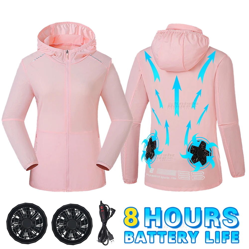 Мини-вентилятор куртки для пеших прогулок ветровка на открытом воздухе