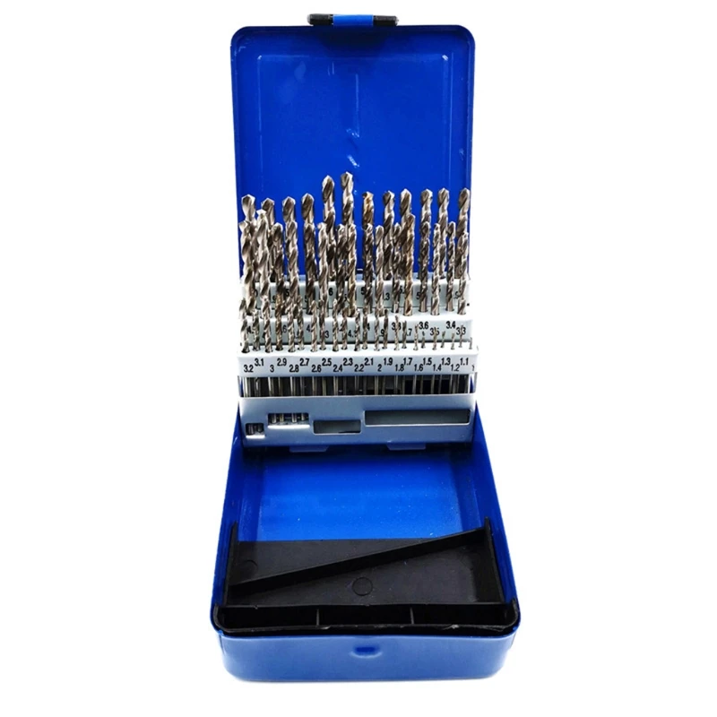 51 шт. набор спиральных Сверл с прямым хвостовиком высокоскоростных стальных