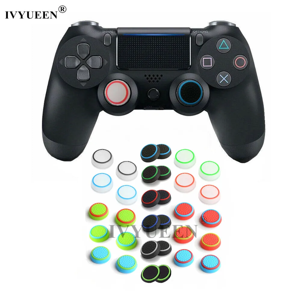 IVYUEEN 4 шт. силиконовые накладки на аналоговые стики для джойстиков Dualshock PS4 PRO