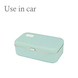 green-in car Керамическая изоляция электро ланч бокс водонепроницаемый ланч бокс контейнер для еды портативный герметичный ланч бокс для студенческого офисного автомобиля - Цвет: green-in car