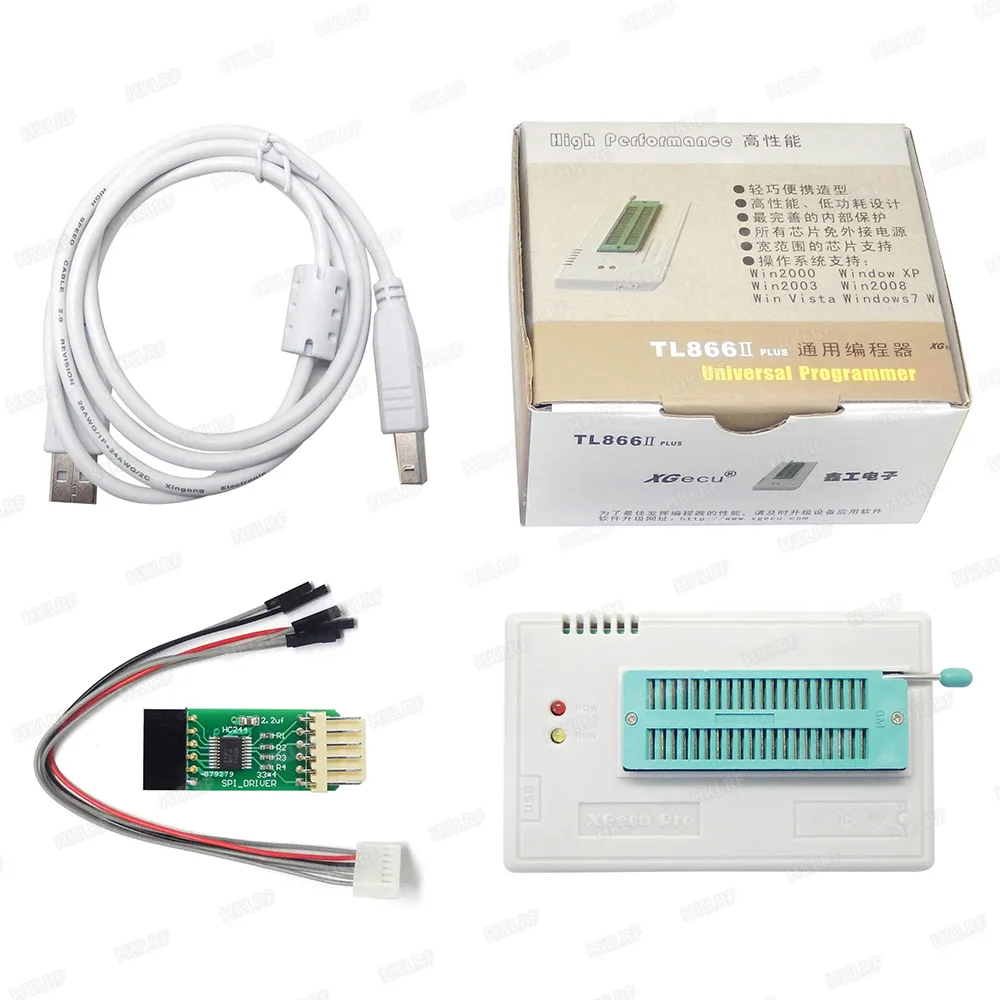 Оригинальный XGECU TL866II Plus EEPROM PIC AVR USB универсальный BIOS Nand Программист 24 93 25 EPROM с ISP