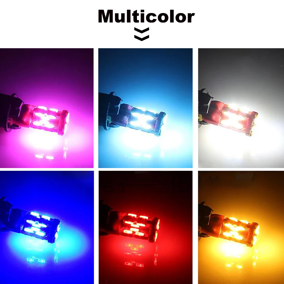 

ANMINGPU 2X Signal Lamp W5W Led Bulb 194 501 Led T10 Canbus 30SMD 4014Chips Clearance Light License Plate Light Reading Lights