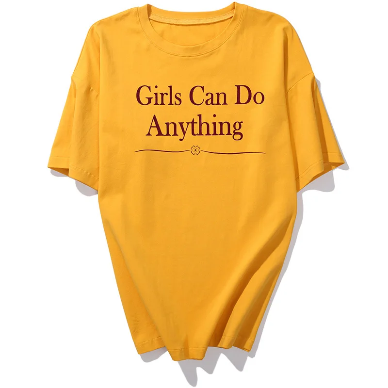 

Half-Sleeved T-shirt 100% Cotton Ladies Tees Featuring a round Neck Pullover Soft Students Girl Clothes Summer Wild