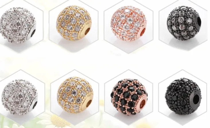 8 мм круглые хрустальные микро проложить cz Циркон кубический цирконий бусины