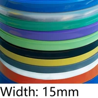 width 15mm diameter 9mm lipo battery wrap pvc heat shrink tubing insulated case sleeve protection cover flat pack colorful