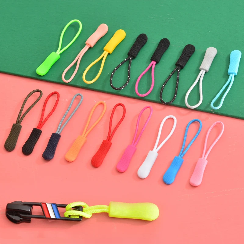 

Upgrade The New PU Zipper Handle Injection Zipper Head Spot PVC Rope Zipper Pull 28 Colors Beautiful And Convenient Gadgets