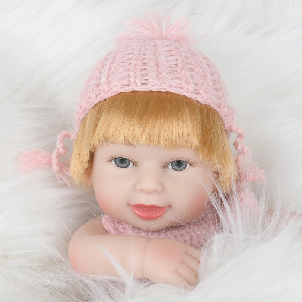 

25CM Amazing Bebe Reborn Newborn Lifelike Full Vinyl Body Silicone Body 10 Inch Realistic Babies Toy Christmas Present Playmates
