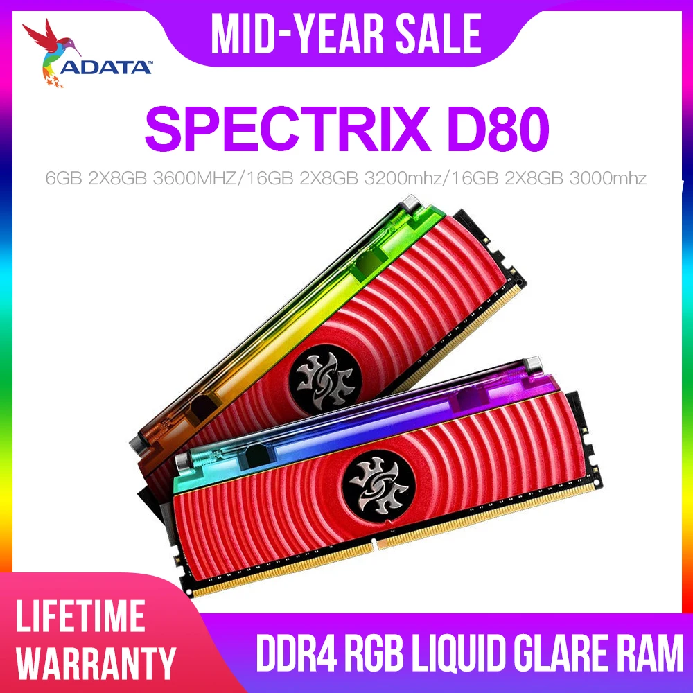 ADATA XPG D80 16 Гб 3000 МГц 3200 3600 ПК Оперативная память модуль 2X8 двухканальная DDR4 PC4