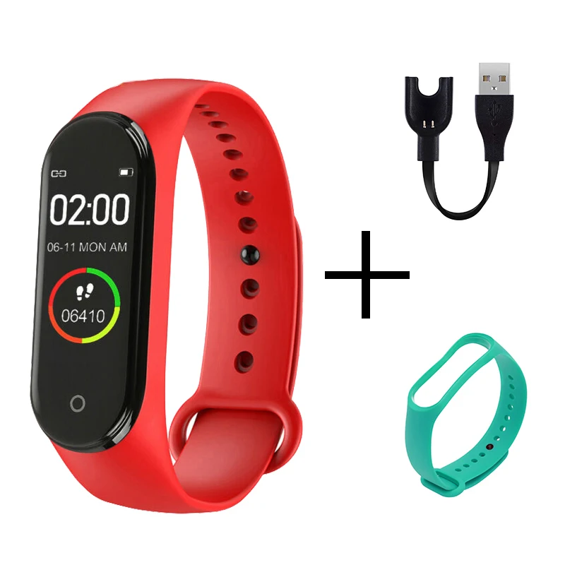 

New Smart M4 Wristbands Men Women Waterproof Sports Bracelet Phone Bluetooth Heart Rate Monitor Fitness Watches For Android IOS