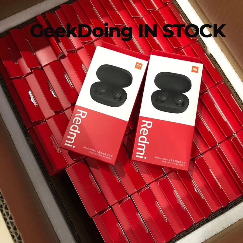 

Original Xiaomi Redmi Airdots 2 TWS Bluetooth Earphone Stereo bass Eeadphones With Mic Handsfree Earbuds AI Control 60 pcs/lot