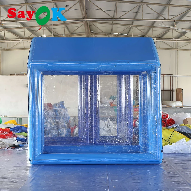 Герметичный синий надувной стерилизационный канал тент для дезинфекции туннель