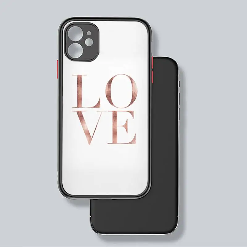 

Love pineapple bling Phone Case black matte transparent For iPhone 7 8 x xs xr 11 12 pro plus mini max Clear Funda