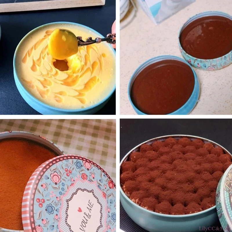 Круглые карманные мини-канистры для чая металлические контейнеры Свадебная