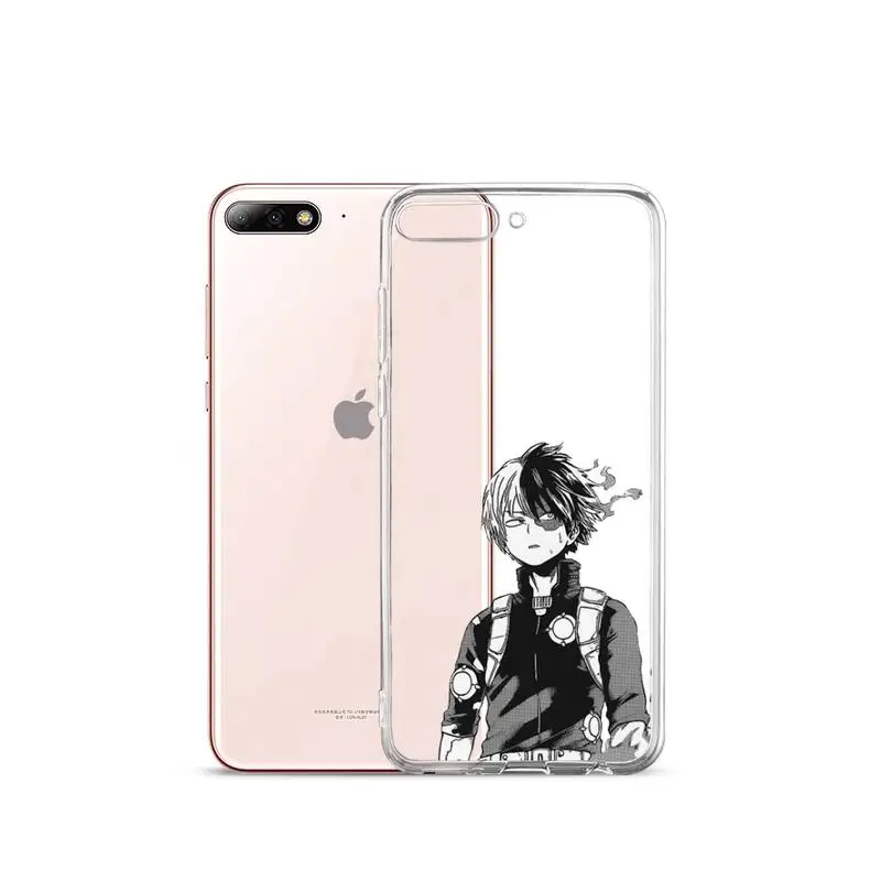 

Japan Anime My Hero Academia Phone Case Transparent Clear for iPhone 11 12 mini pro XS MAX 7 8 6 6S Plus X 5S SE 2020 XR