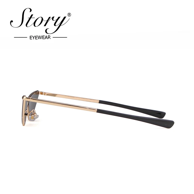 Женские солнцезащитные очки в металлической оправе cat eye розовые классические