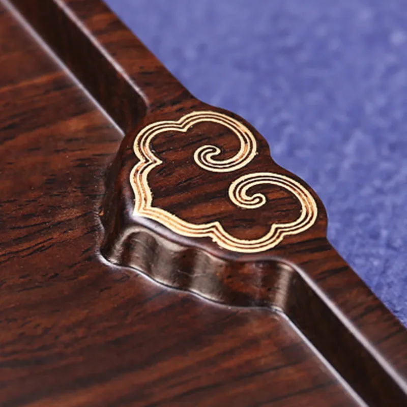 Медный деревянный сухой пенопластовый чайный поднос из эбенового дерева