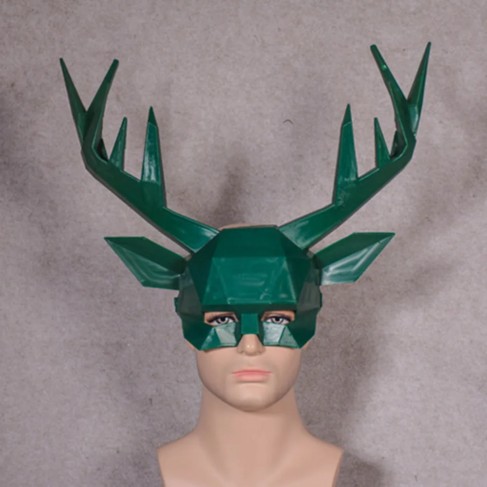 Костюм маска в виде рога на Хэллоуин косплей животное олень фото реквизит