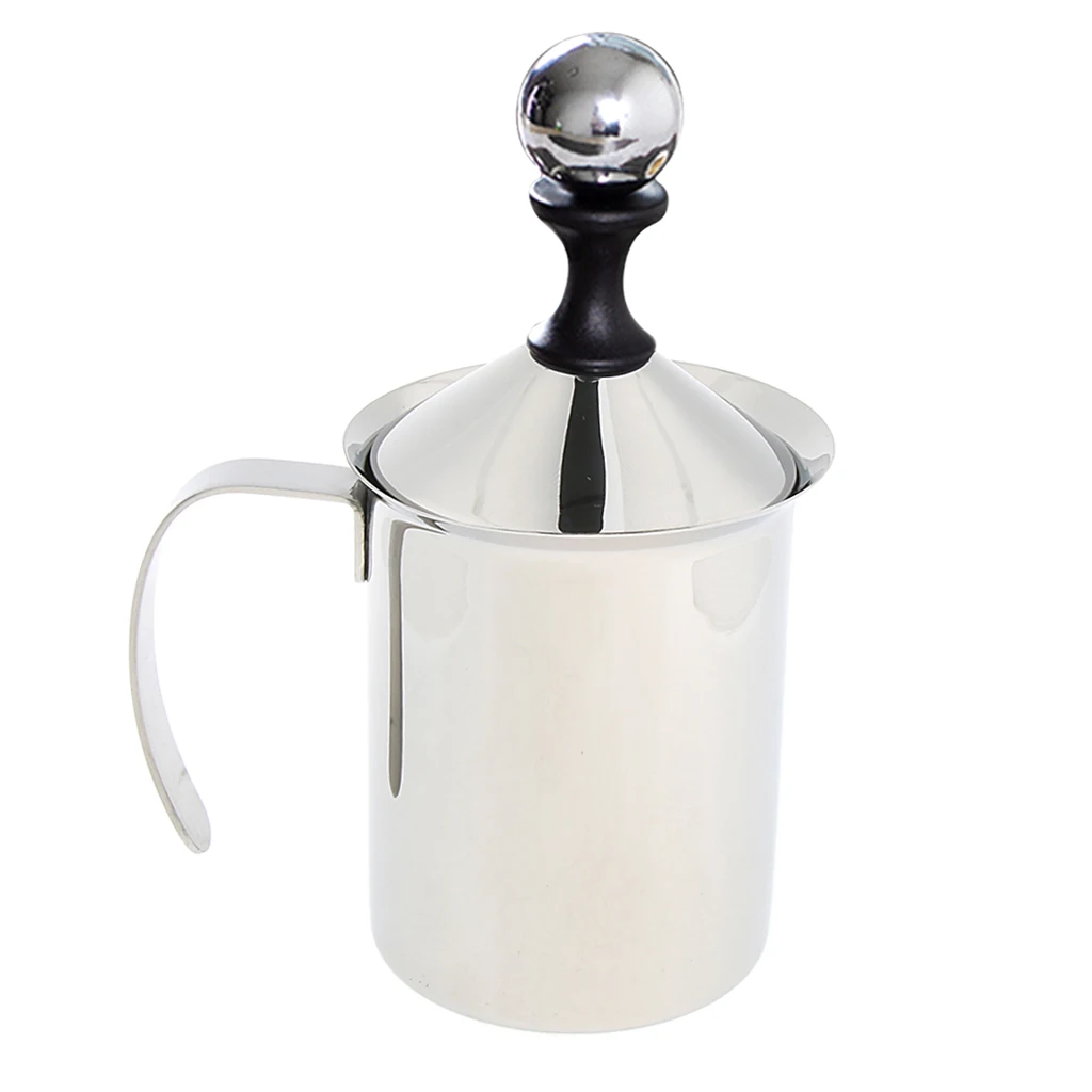 

Stainless Steel Hand Pump Milk Frother 500ML Foam Maker Stirring Cup Mug
