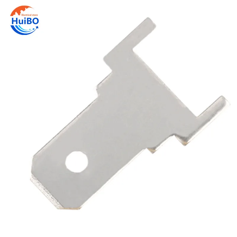 

100pcs 6.3 Inserts Plug Spring Terminal PCB Solder lug type thickness 0.8mm Circuit board inserts PCB welding sheet