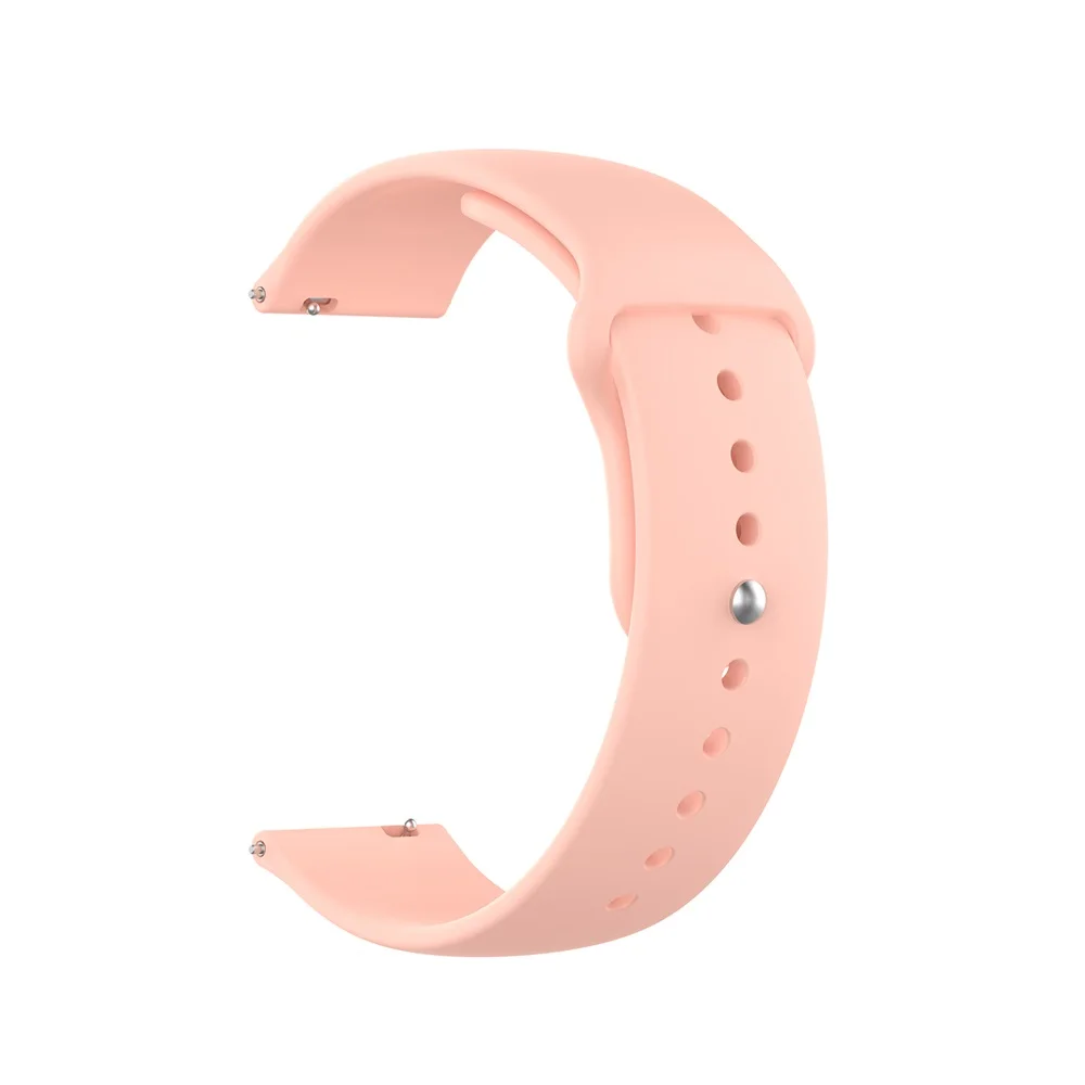 Light pink Ремешок 22 мм 20 мм для смарт-часов Polar Vantage M, ремешок для huawei Watch GT, ремешок для часов Hnonr, Волшебный силиконовый ремешок на запястье - Цвет: Light pink