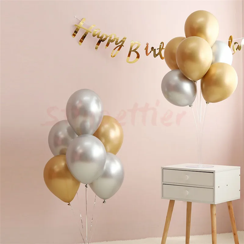 2020 с Новым годом украшение для вечерние черная Золотая фольга шарики в виде