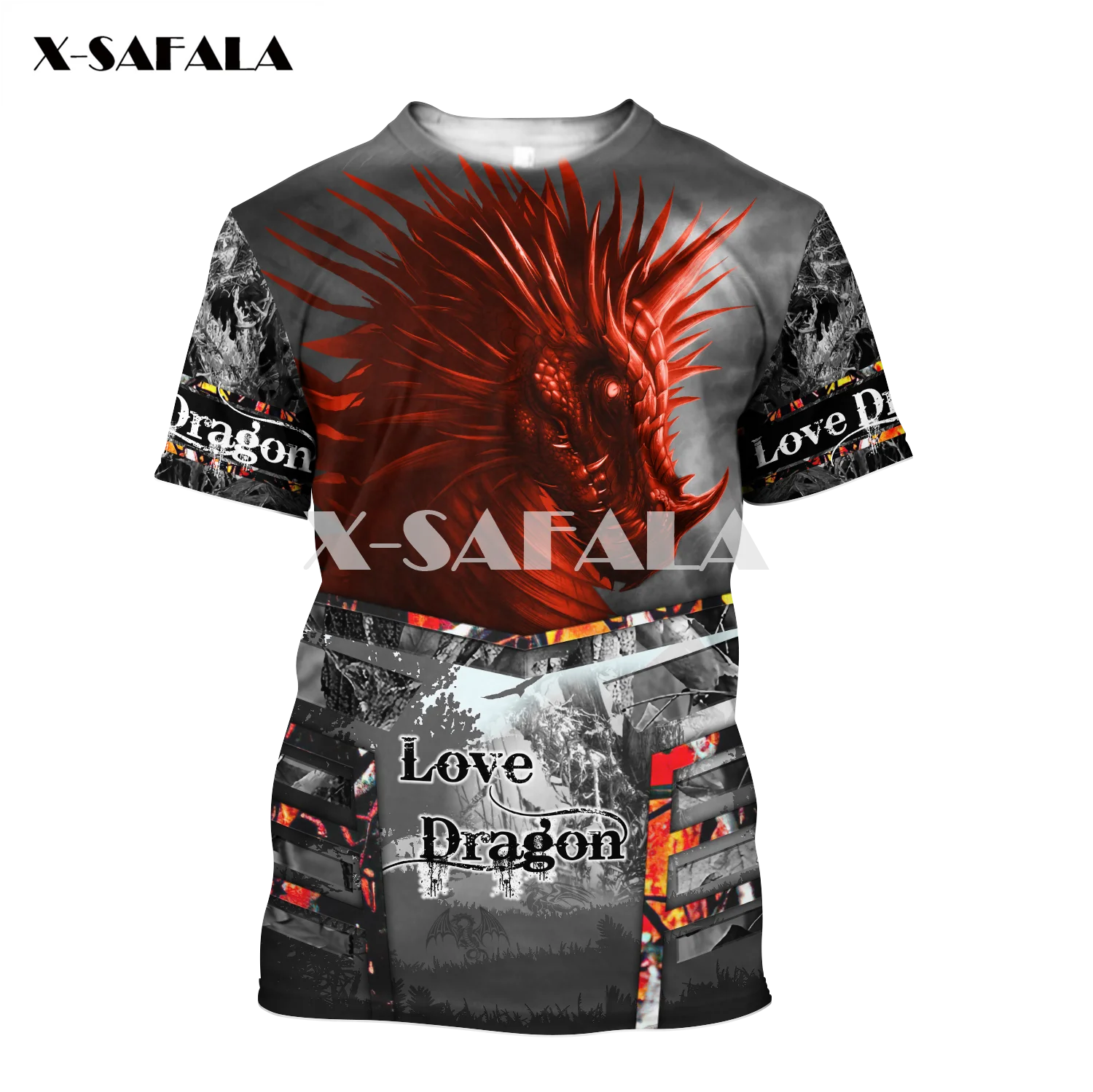 

Skull Dragon Scales Spirit Art Men 3D Full Print T-shirts Summer Fashion Short Sleeve Tee Harajuku Punk Style Women/Unisex-7