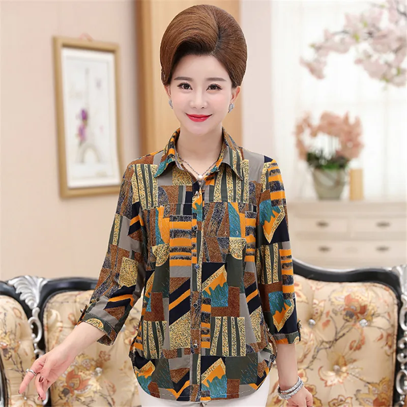 Женская рубашка Весна-Осень полосатая с длинным рукавом Топ Свободная для отдыха