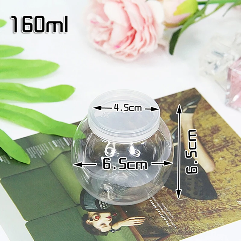 

160ml Round Ball Storage Container Organizer Box For Light Clay Foam Slime Mud