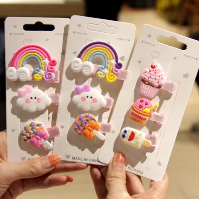 3 шт./комплект милая круглая заколка для волос с пентаграммой и звездой конфетных