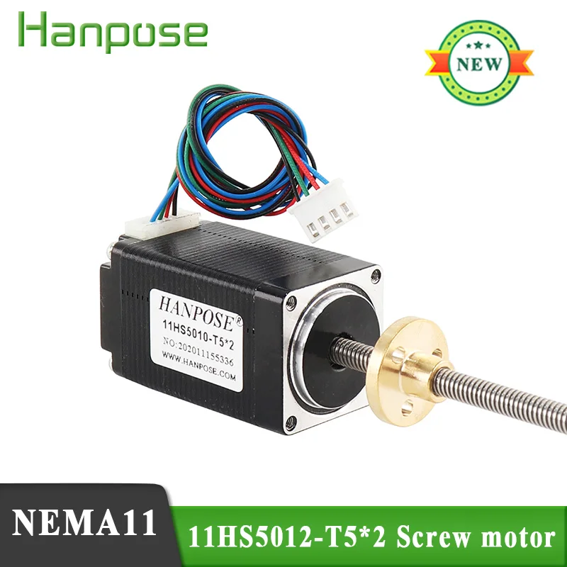 

HOT T8 with Copper nut lead 11HS5010-T5*2 screw stepper motor length 50mm 100mm 150 mm 3D printer accessories