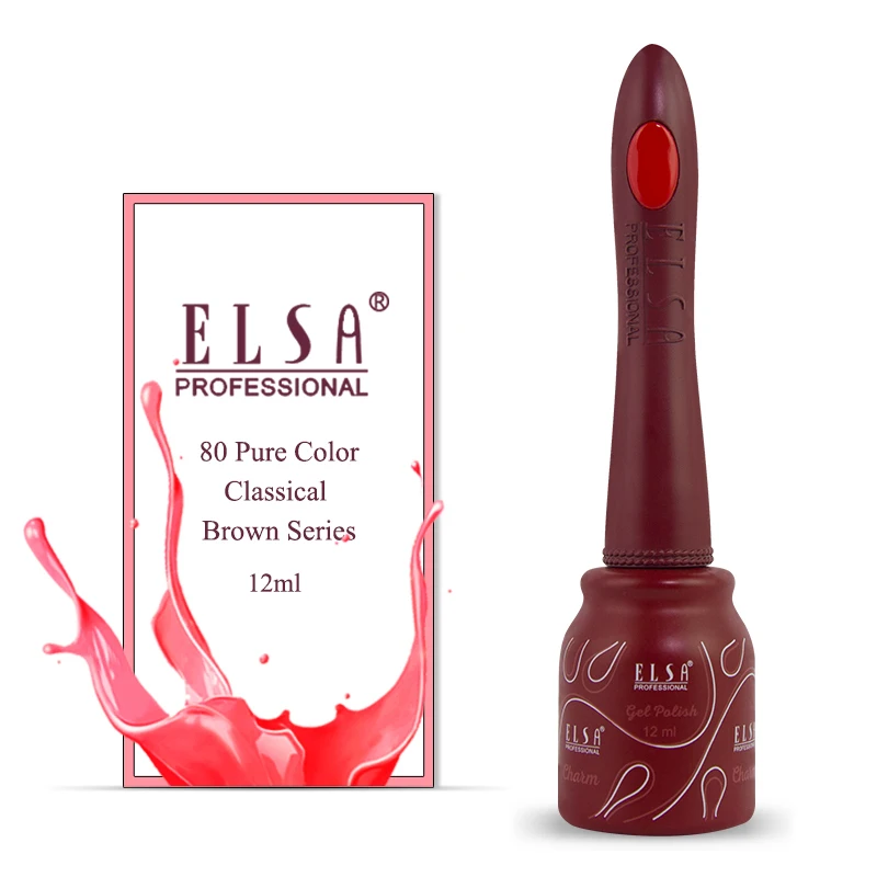 Лак для ногтей Elsa Professional 12 мл гибридный полуперманентный гель маникюра УФ лак