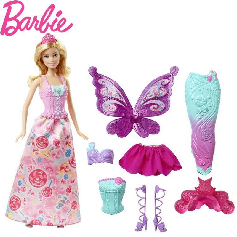 

Barbie Doll Dreamtopia Princess Mermaid Fairy With 3 Fairytale Outfits Feature Mermaid Accessories Fashion Dress Up Doll DHC39