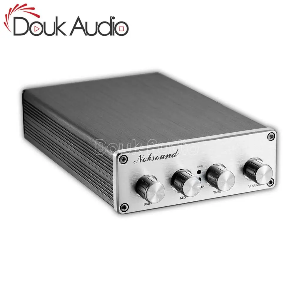 Douk аудио hi-fi предусилитель аудио предусилитель ВЧ/средний/бас тон контроллер NE5532* 2/OPA2604 LME49720/TDA8920* 2