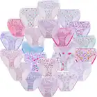 6 шт., Детские хлопковые трусы с цветочным принтом, Размеры 100-150