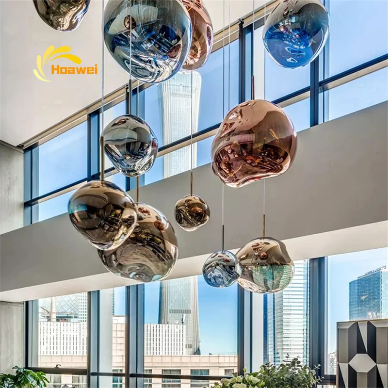 

Modern PVC Lava LED Pendant Lights Lighting Chrome Retro LOFT Home Living Room Hanging Lamps Bedroom Cafe Decor Light Fixtures