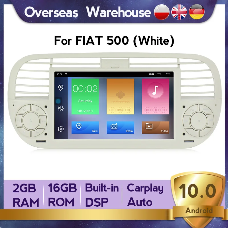 Автомобильный Android плеер для Fiat 500 2007 2008 2009 2010 2011 2012 2013 2014 2015 GPS радиоприемник аудио