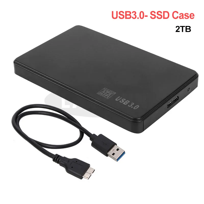 Black USB 3.0 2,5 дюймовый чехол для жесткого диска USB 3,0 SATA 3,0 Корпус SSD, HDD Plug and Play поддержка передачи 3 ТБ UASP протокол чехол для жесткого диска - Комплект: Black USB 3.0