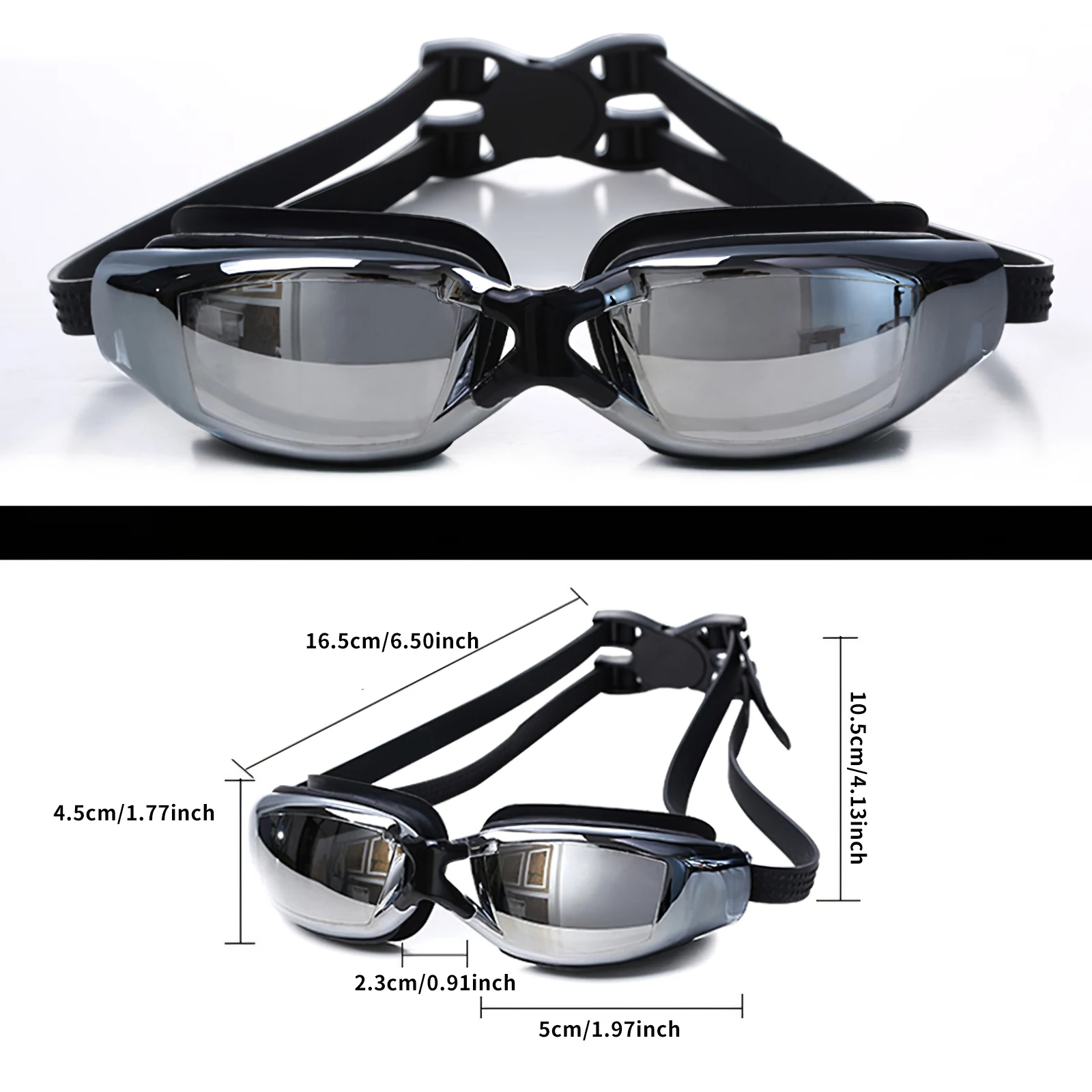 

Electroplated Swimming Goggles Waterproof Antifogging Ultraviolet-Proof Dustproof Goggles Universal Soft Ergonomic Silicone