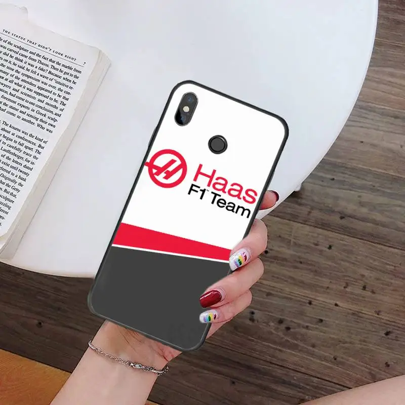 

F1 Team Haas logo phone case for Xiaomi Redmi 7 9t 9se k20 mi8 max3 lite 9 note 8 9s 10 pro Soft Silicone Shell Cover Funda