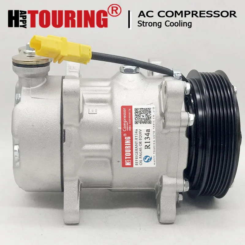 SD6V12 AC компрессор для peugeot 206 307 для Citroen BERLINGO XSARA C2 C3 98-03 9646273380 9646273880 6453LH 6453KS 9646273380
