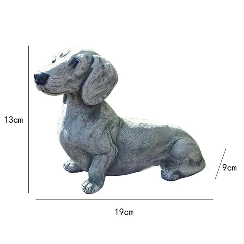 

Dog Resin Decoration Sitting Pivot Display Mold Simulation Funny Statue Gardening Decor Craft Creative Scene Decoration
