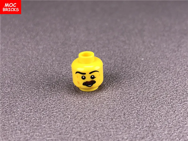 10 шт./лот MOC кирпичи фигурка головы выражение двойного лица сделай сам Мини-куклы