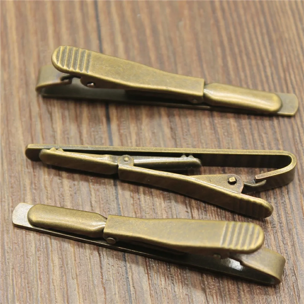 

High Quality 6 Colors 5x55mm Copper Tie Clip For Wedding Necktie Clips Gentleman Tie Clips Pin For Men Gift