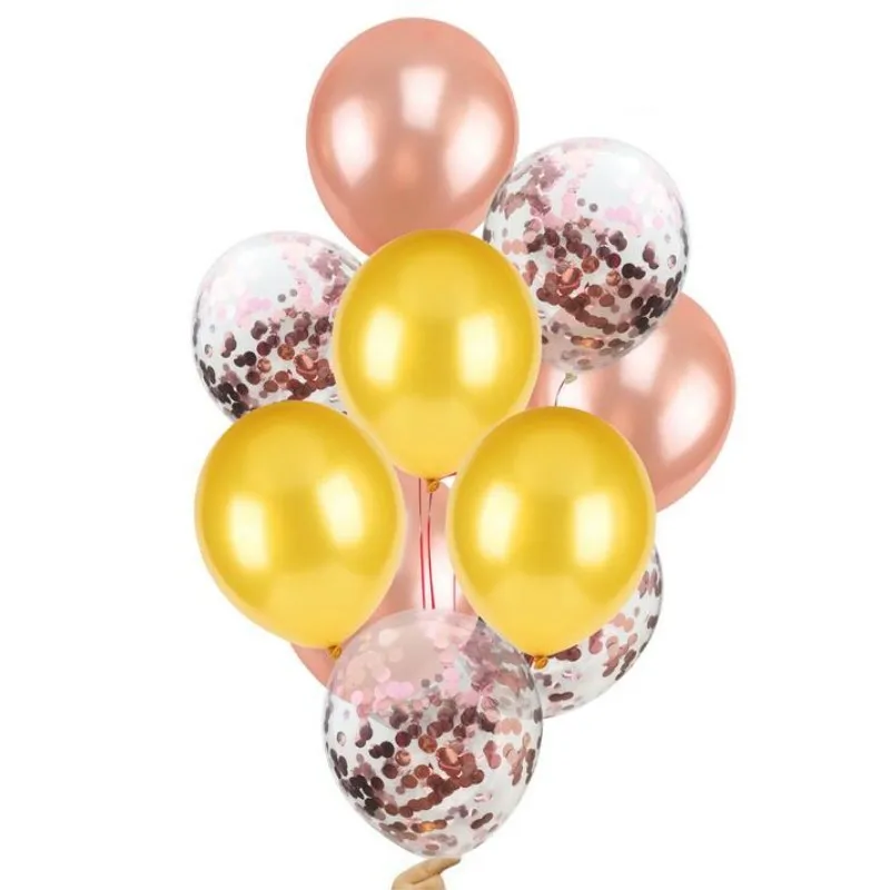 

Confetti Balloons30pcs12 Inch Pearl Pink Latex Helium Gas Balloons Birthday Party Decoration Wedding Boliday Supplies