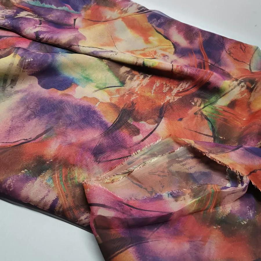 Платье танцевальная ткань струящаяся 30D шифоновая Материал костюма DIY